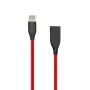 Kabel Silikonowy USB- Lightning, 2m (czerwony)