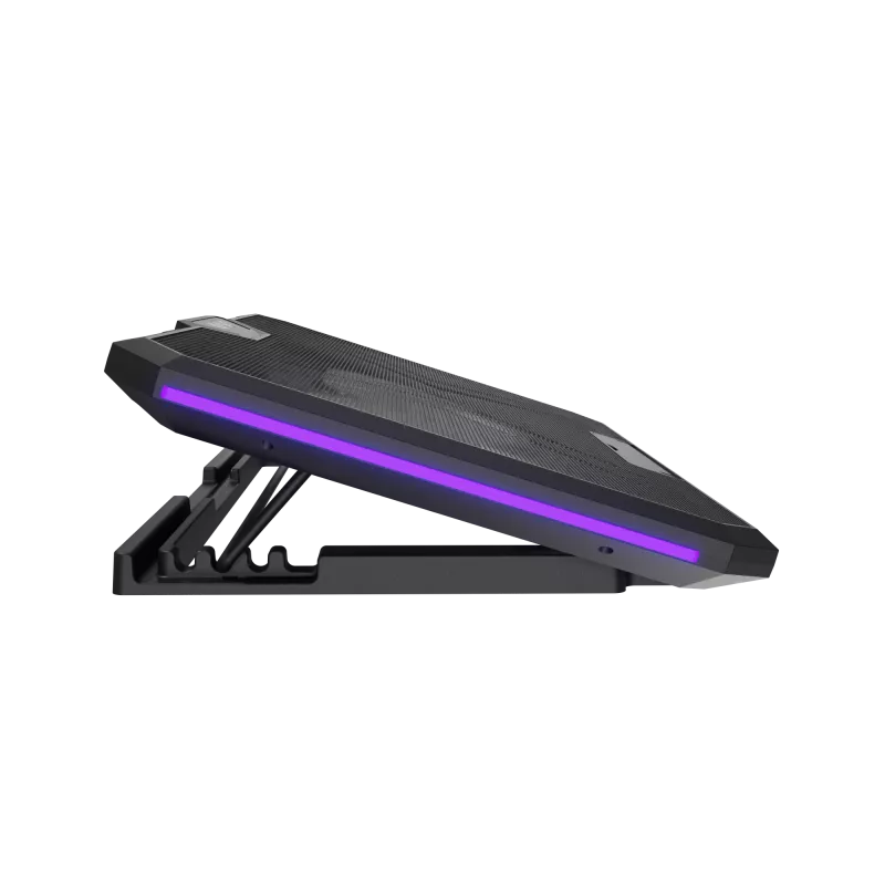 Podkładka chłodząca do laptopa FURY GUNBAI G3 14.1–17.3 cala z 2 wentylatorami, podświetleniem RGB, 2× USB