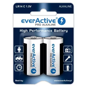 Baterie alkaliczne everActive Pro LR14 C 1.5V 8000 mAh — 2 szt.