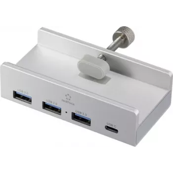 Renkforce RF-ACHB-350 1+3 Port USB 3.1 Gen 1-Hub do użytku wewnętrznego Srebrny (RF-6690354)