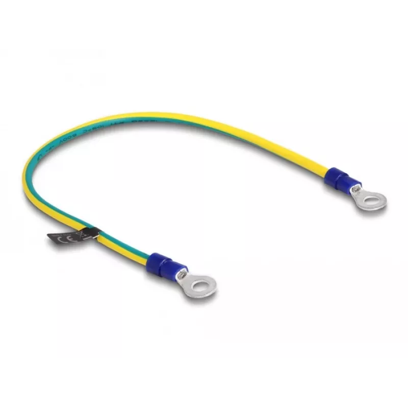 Kabel uziemiający DeLOCK 66866 30 cm niebiesko-żółty