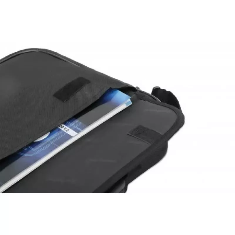 Torba na laptopa Manhattan Cambridge 17,3 inch, konstrukcja clamshell, czarna, NISKOKOSZTOWA, kieszeń na akcesoria, kieszeń na dokumenty z tyłu, pasek na ramię (odpinany), odpowiednik Targus CN418EU, futerał na notebook, trzyletnia gwarancja