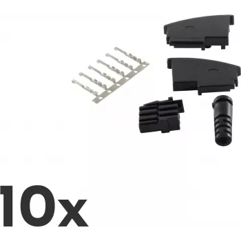 Łącznik przewodów TAE F ShiverPeaks BS72000-SET10 Czarny
