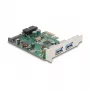 DeLOCK Karta PCI Express x1 na 2 x USB 3.2 Gen 1 Typ-A + 1 x wewnętrzne złącze 19-pinowe