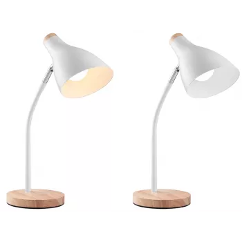 Lampa stołowa Borland TRAOSW47235 biała — oświetlenie biurka, kompaktowa konstrukcja