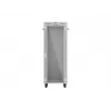 LANBERG 19-calowa 32U stojąca szafa rack 600×600 mm szara z perforowanymi drzwiami i LCD (płaska paczka)