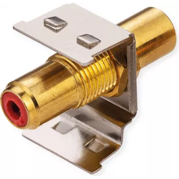 ROLINE Keystone-Coupling RCA Shielded Metal Czerwony (26.11.0393)