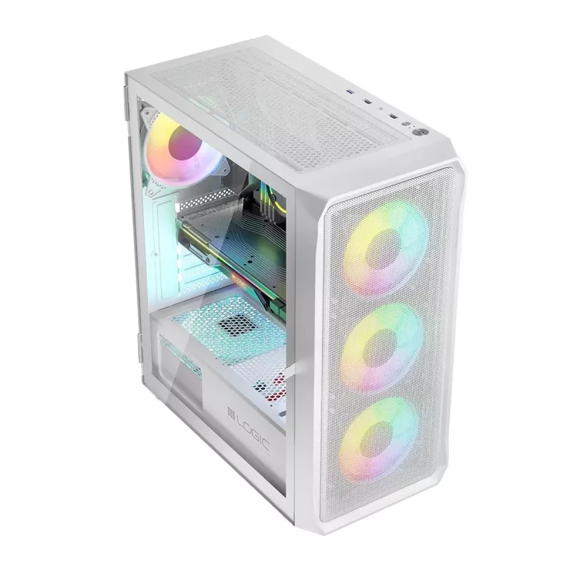 Obudowa Logic PORTOS ARGB MINIDI USB 3.0 Biała