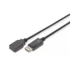 Digitus ASSMANN - Przedłużacz DisplayPort - DisplayPort (M) - DisplayPort (W) - 2 m (DisplayPort 1.2) - Formowany - Czarny (AK-340200-020-S)