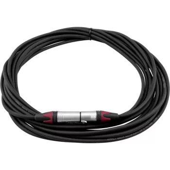 Kabel XLR PSSO 3-pinowy, 10 m, czarny, złącza Neutrik