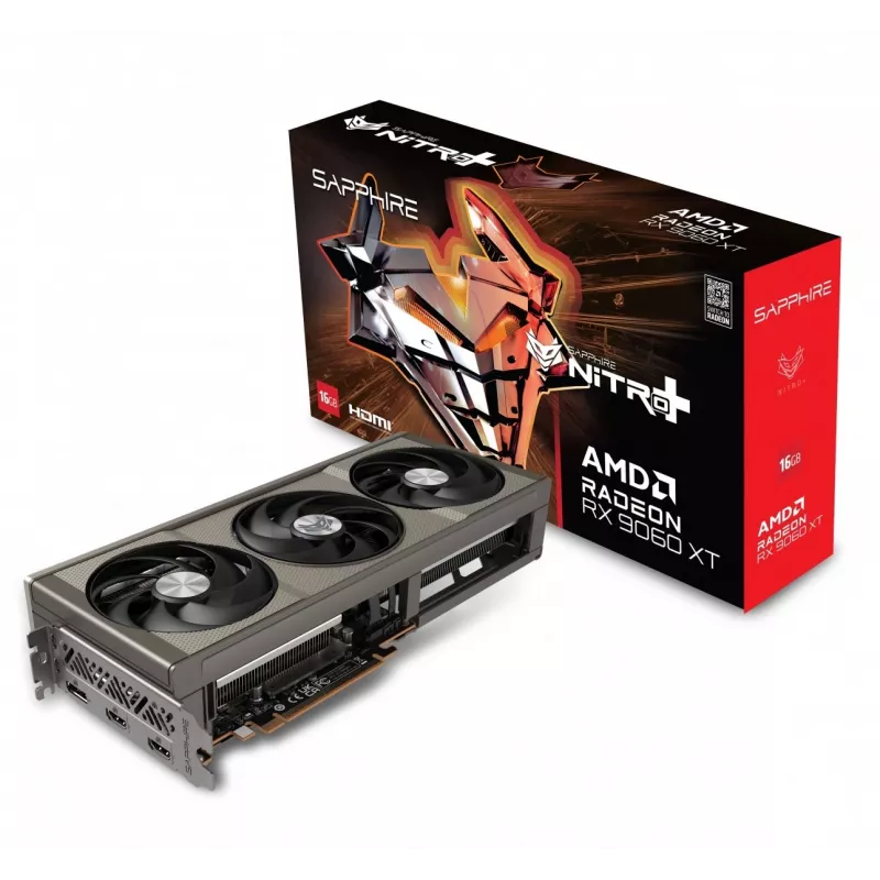 Karta graficzna Sapphire NITRO+ Radeon RX 9060 XT — 8 GB GDDR6, 128-bit, PCIe x16 5.0