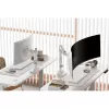 Uchwyt do monitora DIGITUS Single, zacisk, maks. 57 cali, udźwig 27 kg, VESA 75x75–100x100, biały