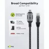 Kabel Ethernet USB-C 3.2 Gen2 wtyczka > wtyczka RJ-45 (czarny/srebrny, 5 metrów, pleciona osłona tekstylna)