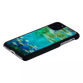 Etui iKins do iPhone 11 Pro Max — wzór lilii wodnych, czarne