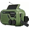 Przenośne radio FM/AM SENCOR SRD1000SCLGR z Bluetooth, ładowanie solarne/korbką/USB-C, akumulator 2000 mAh, IPX4, oświetlenie LED