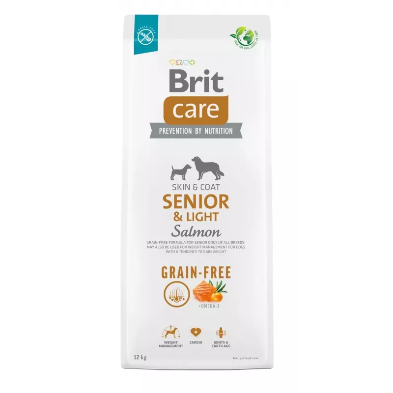BRIT Care Senior&Light Salmon - sucha karma dla psa - 12 kg