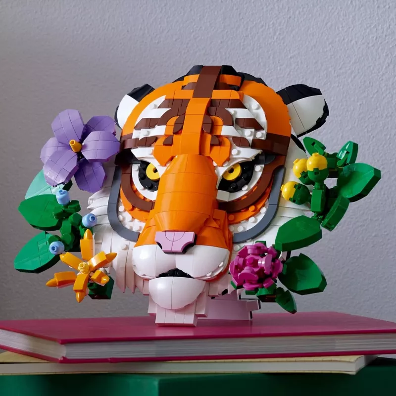Zabawka konstrukcyjna LEGO Art Fauna Collection Zestaw Tygrys 31217 - model tygrysa do zbudowania