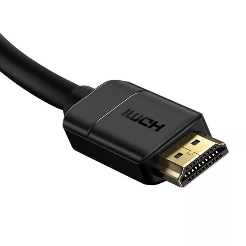 Przewód Baseus 2x HDMI 2.0 4K 30Hz, 3D, HDR, 18Gbps, 8m (czarny)
