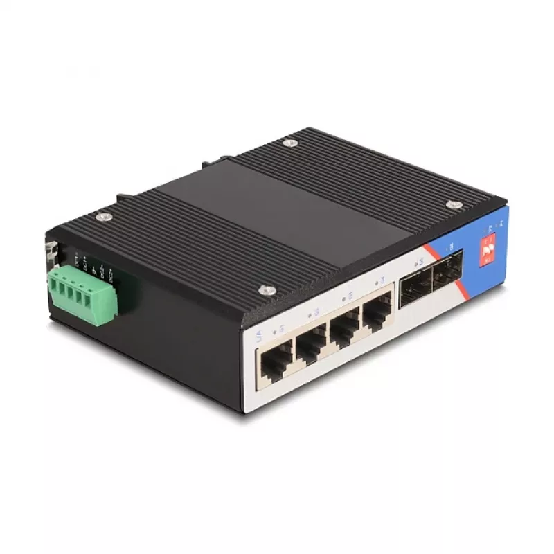 Niezarządzalny przełącznik DeLOCK 88015 Gigabit Ethernet 4 porty Czarny