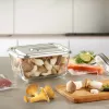 Szklany pojemnik próżniowy Caso z plastikową pokrywką | VacuBoxx Stal nierdzewna XL | Przezroczysty