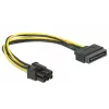 Delock 82924 Kabel zasilający SATA 15-pin na 6-pin PCI Express