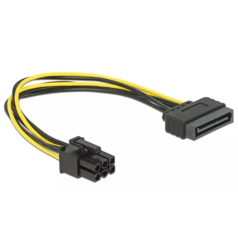Delock 82924 Kabel zasilający SATA 15-pin na 6-pin PCI Express