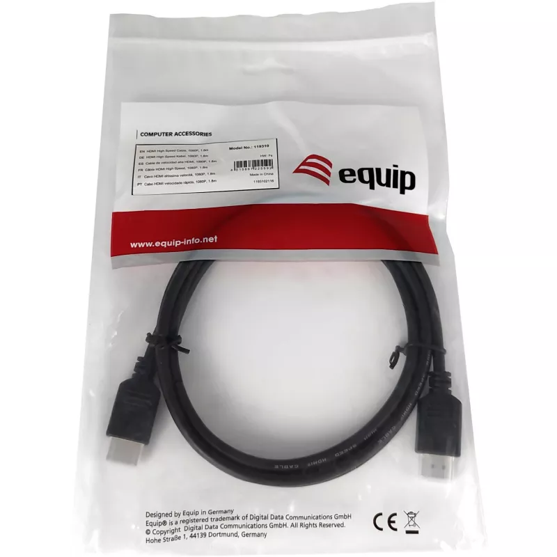 Kabel HDMI Equip 1,8 m 1080P czarny