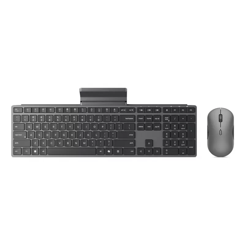 Bezprzewodowy zestaw klawiatury i myszy Lenovo 700 Modern Multi-Device — układ US English, Bluetooth, Luna szary