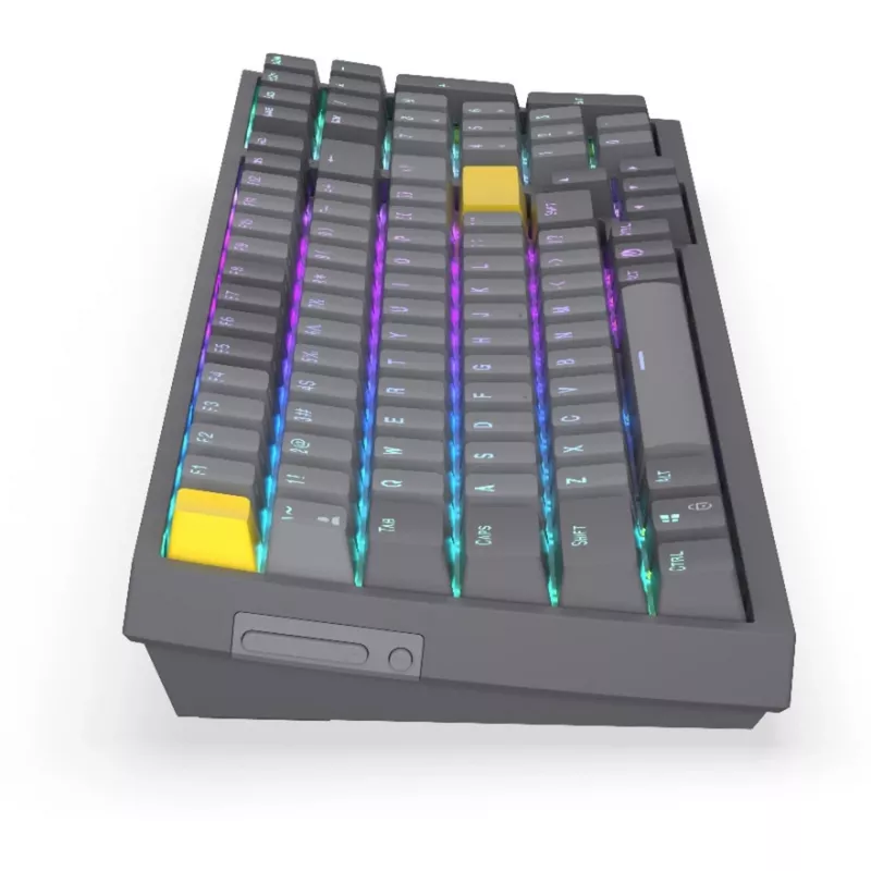 Celeris 1800, Szara Klawiatura Gamingowa, Układ US, ENDORFY Yellow by Gateron