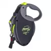 Smycz automatyczna Flexi NEON GIANT M — smycz taśmowa 8 m, maks. obciążenie 25 kg, ergonomiczny uchwyt, czarno-żółta