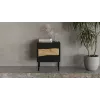 Cama INSERTO Szafka nocna, 2 szt., 50x40x61.5 cm, czarny + LED