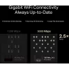 Router stołowy MERCUSYS MR85X AX3000 Dwuzakresowe Wi-Fi 6, 3000 Mbps, 4 anteny, 3 porty Gigabit LAN, czarny