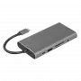 LogiLink UA0383 Stacja dokująca i replikator portów do notebooka Przewodowy USB 3.2 Gen 1 (3.1 Gen 1) Type-C Srebrny (UA0383)