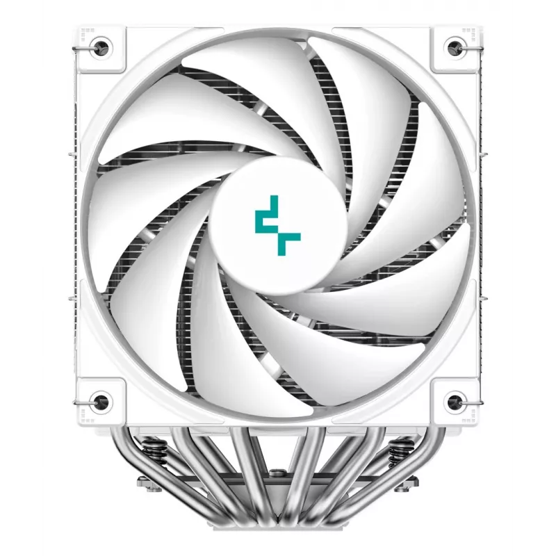 Chłodzenie powietrzne DeepCool AK620 Digital SE biały — dwa wentylatory 120 mm, 6 ciepłowodów, PWM, obsługa LGA 1700, wbudowany wyświetlacz