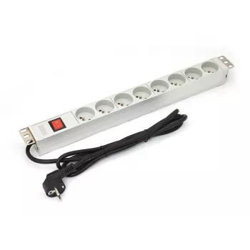 DIGITUS Professional a-19-STRIP-2-IMP - listwa zasilająca (do montażu w szafie rack) - AC 250 V - wejście zasilania - wyjście