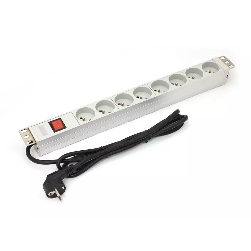 DIGITUS Professional a-19-STRIP-2-IMP - listwa zasilająca (do montażu w szafie rack) - AC 250 V - wejście zasilania - wyjście