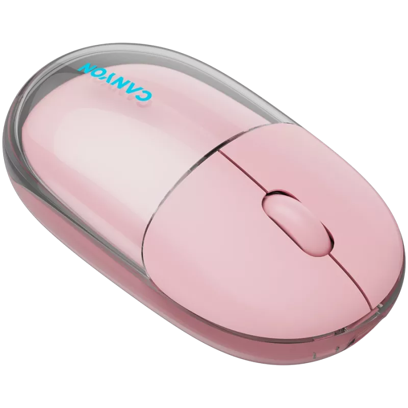 Mysz CANYON OnClick 24 BT/ Bezprzewodowa Przezroczysta/Różowa