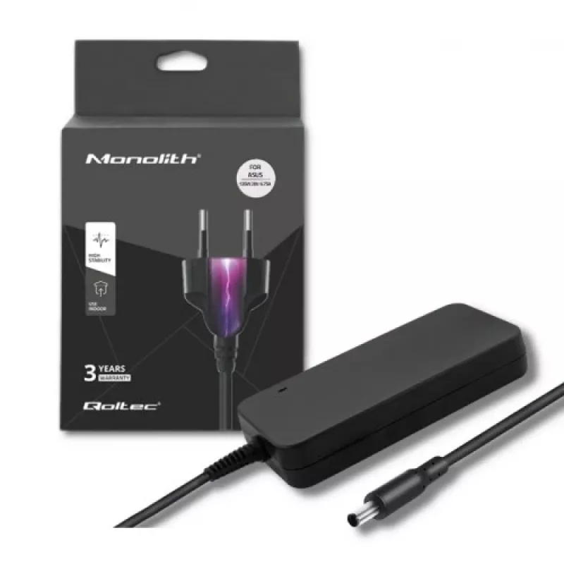 Ładowarka sieciowa Qoltec 51499 do laptopa Czarna