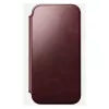 Etui na telefon Nomad Modern Leather Folio do iPhone 17 Pro Max — skóra, TPU, PC, aluminium, burgund, 16 cm (6,3 cala)