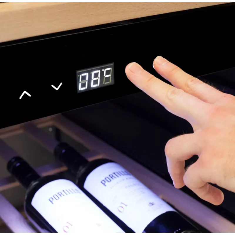 Caso | Smart Wine Cooler | WineExclusive 180 | Energy efficiency class G | Showcase | Free standing | Bottles capacity 180 bottles | Cooling type Compressor technology | Czarny