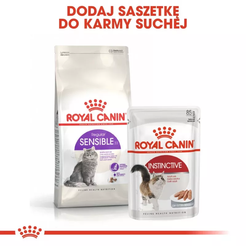 Sucha karma dla kota Royal Canin Sensible 33 Adult, 10 kg — kurczak, 33% białka, kontrola dróg moczowych