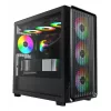Montech X5M (B) Obudowa PC Micro Tower — Micro‑ATX/Mini‑ITX, 3x120mm przód, 1x120mm tył, obsługa zasilacza ATX, 2x3,5 cala + 4x2,5 cala, Czarna