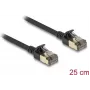 Kabel sieciowy DeLOCK RJ45 Cat.8.1 0,25 m Czarny