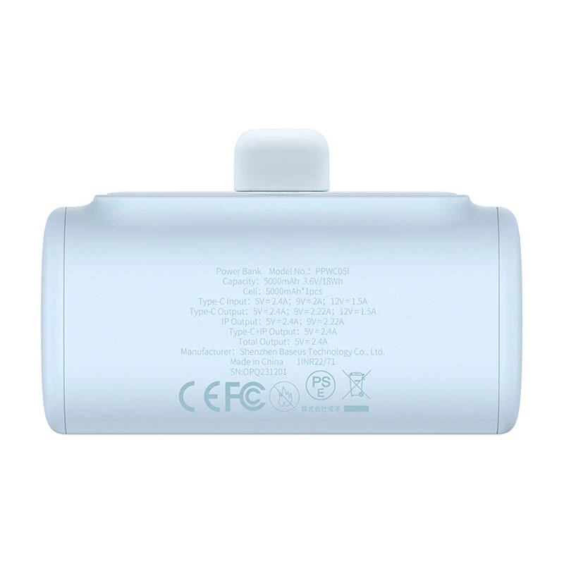 Przenośna ładowarka Baseus Compact IP 5000mAh 20W (niebieska)