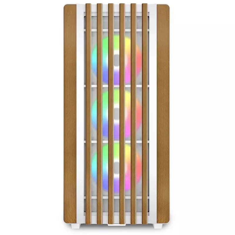 Sharkoon REBEL C70G RGB Full Tower Biały, Drewno