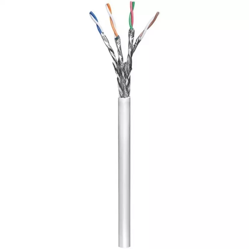 Wentronic Goobay Kabel sieciowy CAT 6, S/FTP (PiMF), Szary, 305 m - Mieszanka miedzi CCA, AWG 23/1 (drut), PVC (95696)