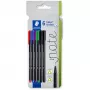Fineliner Staedtler 334 C6 Czarny Niebieski Zielony Czerwony Fioletowy 5 szt.