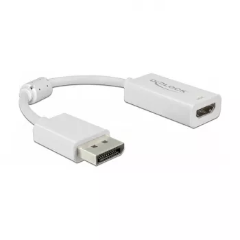 adapter kablowya wideo DeLOCK 63936 DisplayPort na HDMI 0,1 m biały