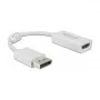 adapter kablowya wideo DeLOCK 63936 DisplayPort na HDMI 0,1 m biały