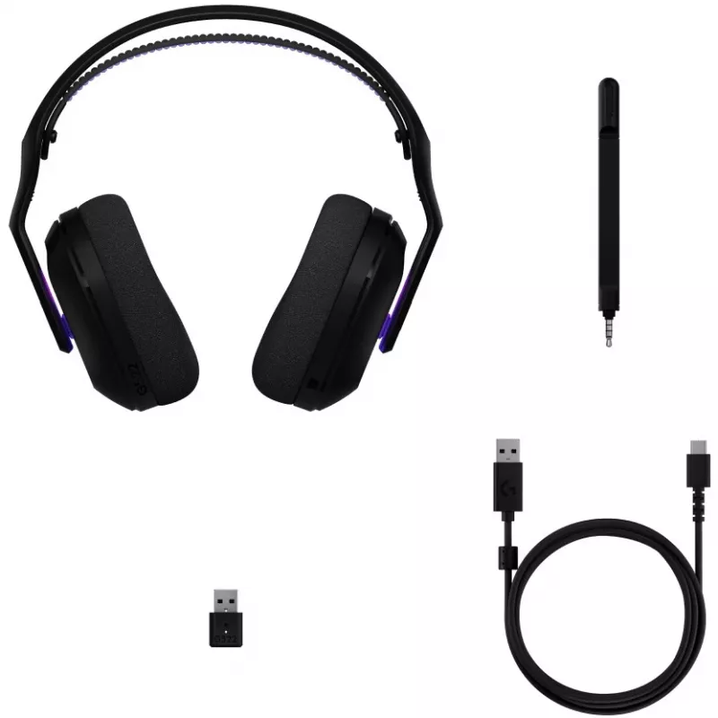 Logitech G G522 LIGHTSPEED bezprzewodowy zestaw słuchawkowy do gier LIGHTSYNC RGB mikrofon i zaawansowana zsynchronizowana dźwiękowo łączność potrójna - LI